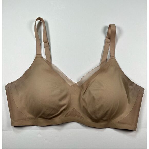 Honeylove Crossover Bra - Sculpting Lift Support Comfort Tan Nude Size Large - Picture 1 of 8